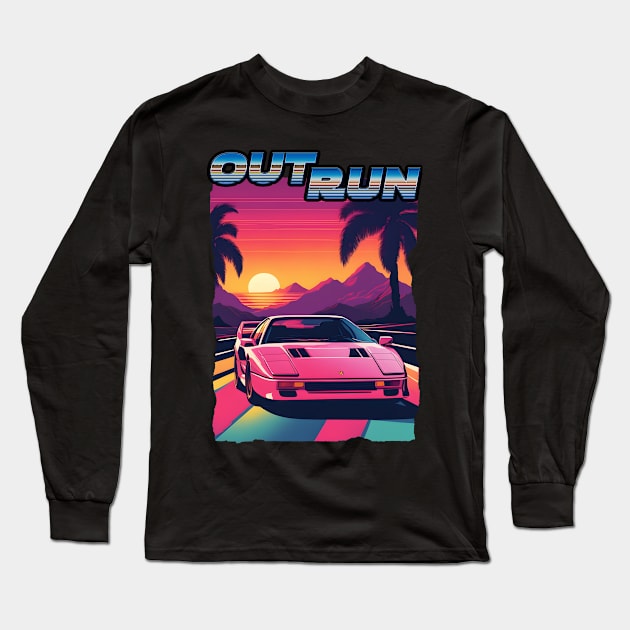 Out Run Long Sleeve T-Shirt by SimonBreeze